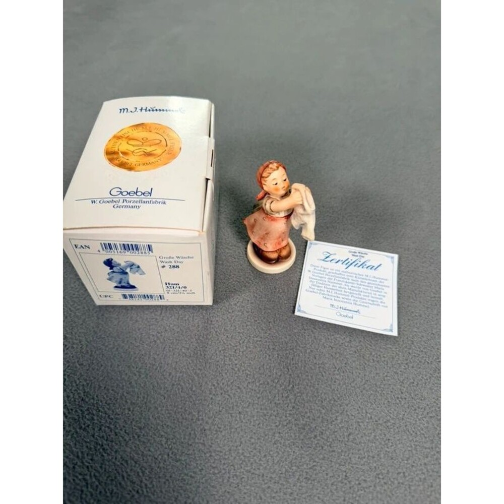 M J Hummel- Goebel- Wash Day #288 Girl/ Laundry- NIB